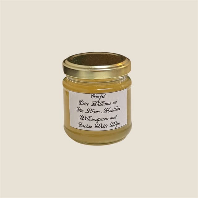 Confit poire williams au vin blanc moelleux