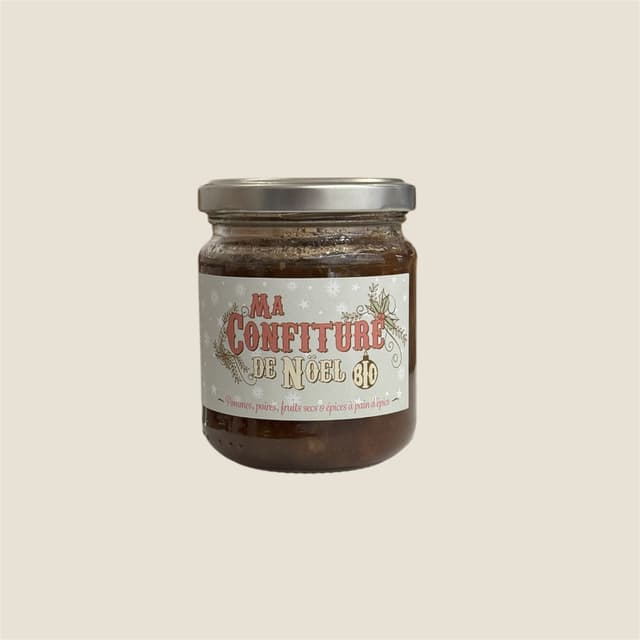 Confiture pommes, poires, fruits secs & épices à pain d'épices