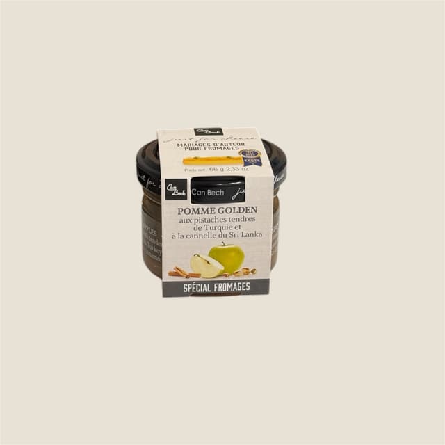 Confit pomme, pistache et cannelle